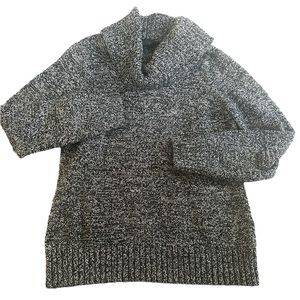 Ralph Lauren Black and Tan Cowl Neck Sweater